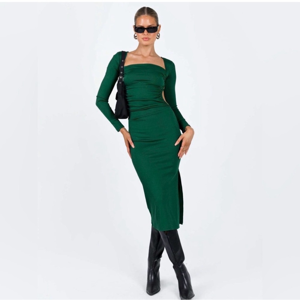 Princess Polly Esplin Midi Dress, green 4